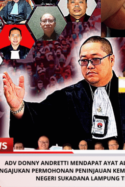Adv Donny Andretti Mendapat Ayat Alkitab Sebelum Mengajukan Permohonan Peninjauan Kembali Ke Pengadilan Negeri Sukadana Lampung Timur