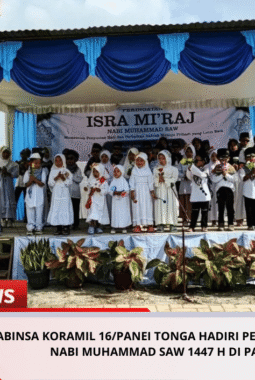 Babinsa Koramil 16/Panei Tonga Hadiri Peringatan Isra Mi’raj Nabi Muhammad SAW 1447 H Di Panei Tonga