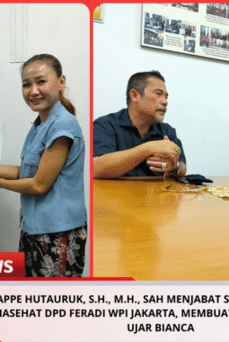 Dr. Appe Hutauruk, S.H., M.H., SAH Menjabat sebagai Ketua Dewan Penasehat DPD FERADI WPI JAKARTA, MEMBUAT API LEBIH MENYALA UJAR BIANCA