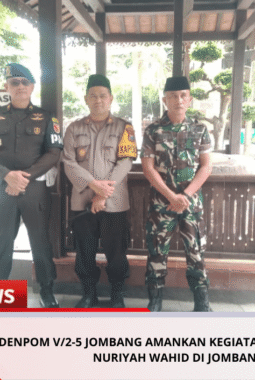 SUBDENPOM V/2-5 JOMBANG AMANKAN KEGIATAN ZIARAH IBU SHINTA NURIYAH WAHID DI JOMBANG