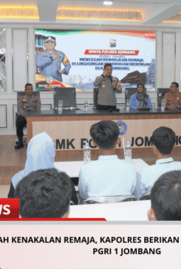 Cegah Kenakalan Remaja, Kapolres Berikan Arahan Pelajar SMK PGRI 1 Jombang