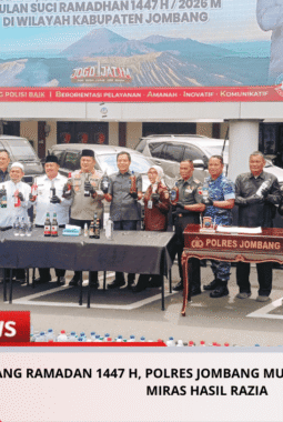 Jelang Ramadan 1447 H, Polres Jombang Musnahkan 12.310 Botol Miras Hasil Razia