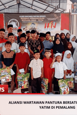 Aliansi Wartawan Pantura Bersatu Santuni Anak Yatim di Pemalang