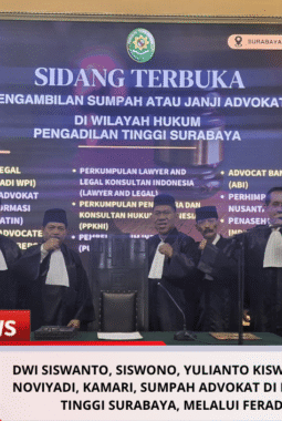 Dwi Siswanto, Siswono, Yulianto Kiswocahyono, Noviyadi, Kamari, Sumpah Advokat di Pengadilan Tinggi Surabaya, Melalui FERADI WPI