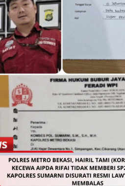 Polres Metro Bekasi, Hairil Tami (korban/pelapor) Kecewa Aipda Rifai Tidak Memberi SP2HP  Terbaru, Kapolres Sumarni Disurati Resmi Lawyer Juga Tidak Membalas