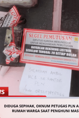Diduga Sepihak, Oknum Petugas PLN Ambil Paksa MCB Rumah Warga Saat Penghuni Masih di Dalam