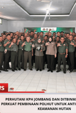 Perhutani KPH Jombang dan Ditbinmas Polda Jatim Perkuat Pembinaan Polhut untuk Antisipasi Gangguan Keamanan Hutan