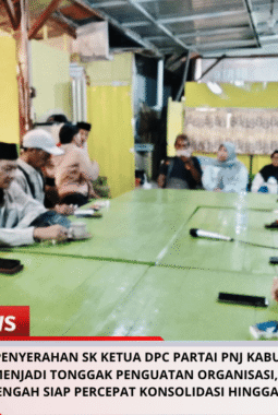 PENYERAHAN SK KETUA DPC PARTAI PNJ KABUPATEN BLORA MENJADI TONGGAK PENGUATAN ORGANISASI, DPD PNJ JAWA TENGAH SIAP PERCEPAT KONSOLIDASI HINGGA AKAR RUMPUT