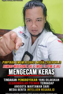PIMPINAN UMUM REDAKSI MEDIA CYBERTNI.ID MENGECAM KERAS DUGAAN PENGEROYOKAN TERHADAP WARTAWAN SAAT MENJALANKAN TUGAS JURNALISTIK