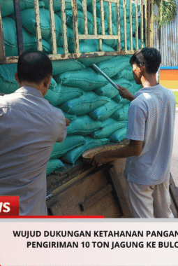 Wujud Dukungan Ketahanan Pangan, Polisi Kawal Pengiriman 10 Ton Jagung ke Bulog Jombang
