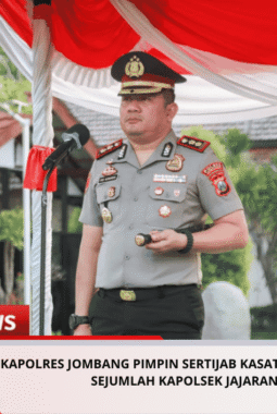 Kapolres Jombang Pimpin Sertijab Kasat Reskrim dan Sejumlah Kapolsek Jajaran