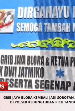 GRIB JAYA BLORA KEMBALI JADI SOROTAN, KARANGAN BUNGA DI POLSEK KEDUNGTUBAN PICU TANDA TANYA PUBLIK