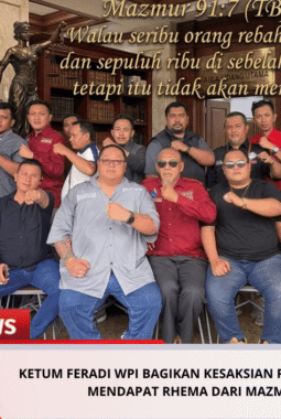 Ketum FERADI WPI Bagikan Kesaksian Rohani, Mengaku Mendapat Rhema dari Mazmur 91:7