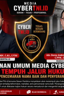 Pimpinan Umum Media CyberTNI.id Ahmad Wibisono, S.H., C.PFW., C.MDF., C.JKJ., C.FTAX Tempuh Jalur Hukum Atas Dugaan Pencemaran Nama Baik dan Penyerangan Kehormatan