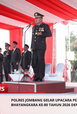 Polres Jombang Gelar Upacara Peringatan HUT Bhayangkara ke-80 Tahun 2026 Dengan Khidmat