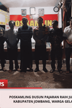 Poskamling Dusun Pajaran Raih Juara III Tingkat Kabupaten Jombang, Warga Gelar Syukuran